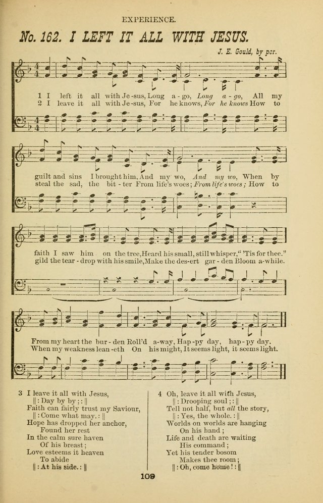 Prayer and Praise: or Hymns and Tunes for Prayer Meetings, Praise Meetings, Experience Meetings, Revivals, Missionary Meetings and all special occasions of Christian work and worship page 109