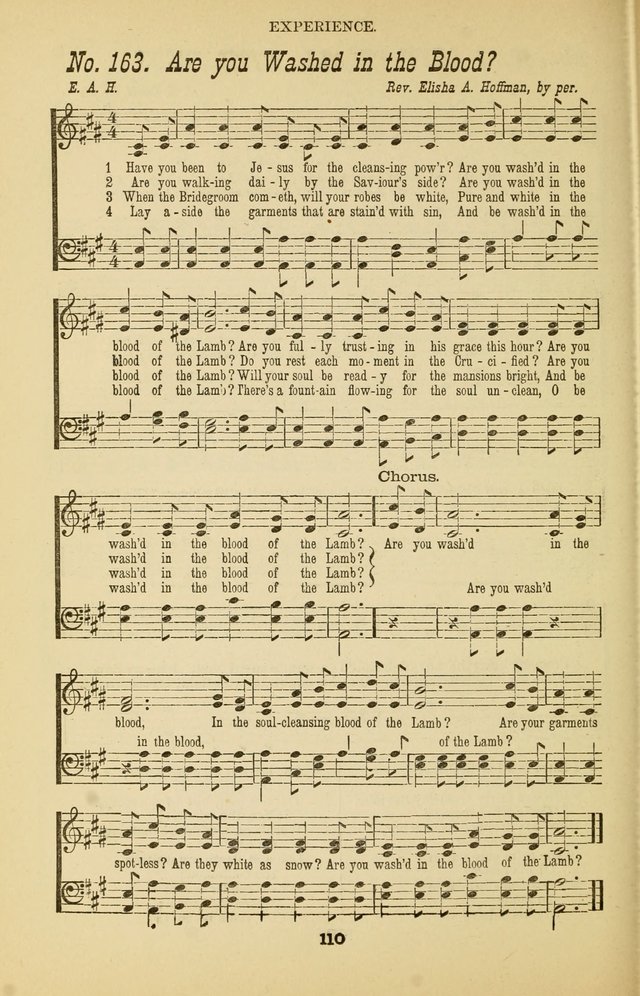 Prayer and Praise: or Hymns and Tunes for Prayer Meetings, Praise Meetings, Experience Meetings, Revivals, Missionary Meetings and all special occasions of Christian work and worship page 110