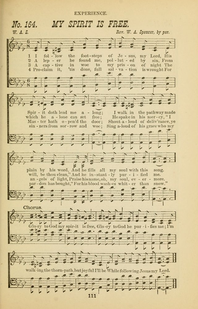 Prayer and Praise: or Hymns and Tunes for Prayer Meetings, Praise Meetings, Experience Meetings, Revivals, Missionary Meetings and all special occasions of Christian work and worship page 111