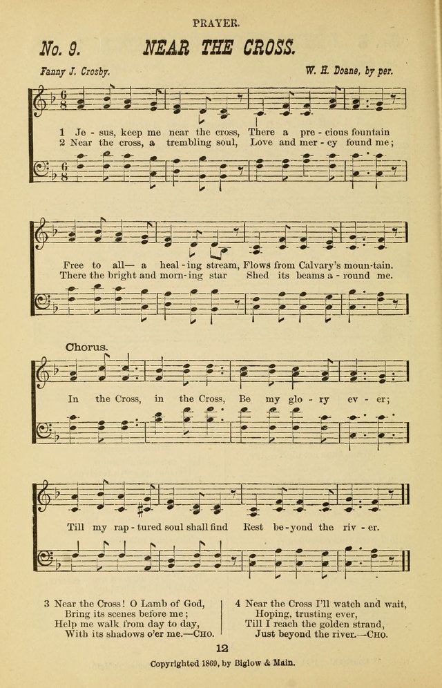 Prayer and Praise: or Hymns and Tunes for Prayer Meetings, Praise Meetings, Experience Meetings, Revivals, Missionary Meetings and all special occasions of Christian work and worship page 12