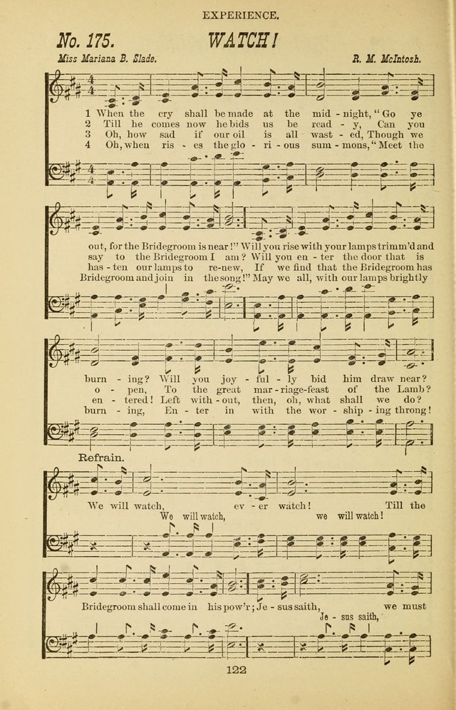 Prayer and Praise: or Hymns and Tunes for Prayer Meetings, Praise Meetings, Experience Meetings, Revivals, Missionary Meetings and all special occasions of Christian work and worship page 122