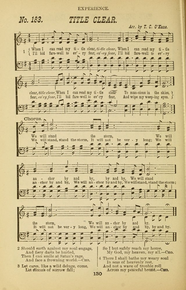 Prayer and Praise: or Hymns and Tunes for Prayer Meetings, Praise Meetings, Experience Meetings, Revivals, Missionary Meetings and all special occasions of Christian work and worship page 130