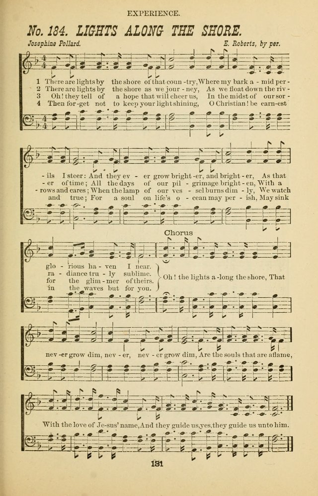 Prayer and Praise: or Hymns and Tunes for Prayer Meetings, Praise Meetings, Experience Meetings, Revivals, Missionary Meetings and all special occasions of Christian work and worship page 131