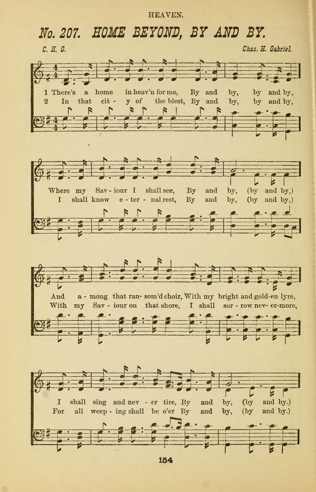 Prayer and Praise: or Hymns and Tunes for Prayer Meetings, Praise Meetings, Experience Meetings, Revivals, Missionary Meetings and all special occasions of Christian work and worship page 154