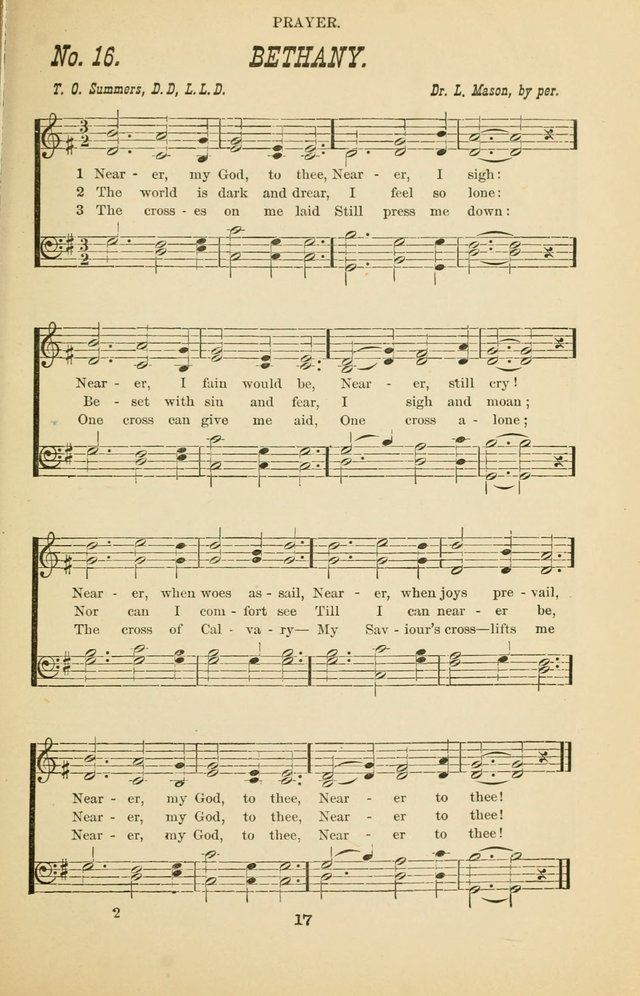 Prayer and Praise: or Hymns and Tunes for Prayer Meetings, Praise Meetings, Experience Meetings, Revivals, Missionary Meetings and all special occasions of Christian work and worship page 17