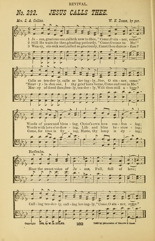 Prayer and Praise: or Hymns and Tunes for Prayer Meetings, Praise Meetings, Experience Meetings, Revivals, Missionary Meetings and all special occasions of Christian work and worship page 182