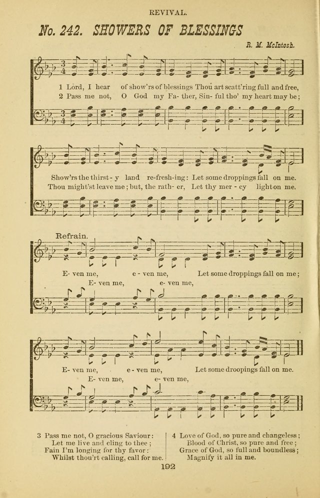 Prayer and Praise: or Hymns and Tunes for Prayer Meetings, Praise Meetings, Experience Meetings, Revivals, Missionary Meetings and all special occasions of Christian work and worship page 192