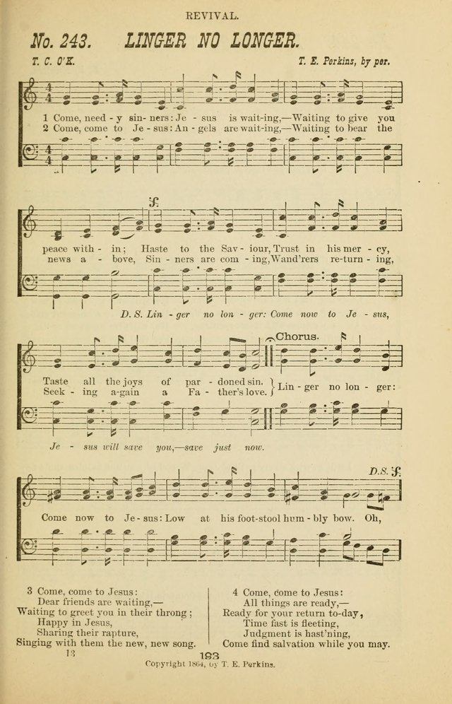 Prayer and Praise: or Hymns and Tunes for Prayer Meetings, Praise Meetings, Experience Meetings, Revivals, Missionary Meetings and all special occasions of Christian work and worship page 193