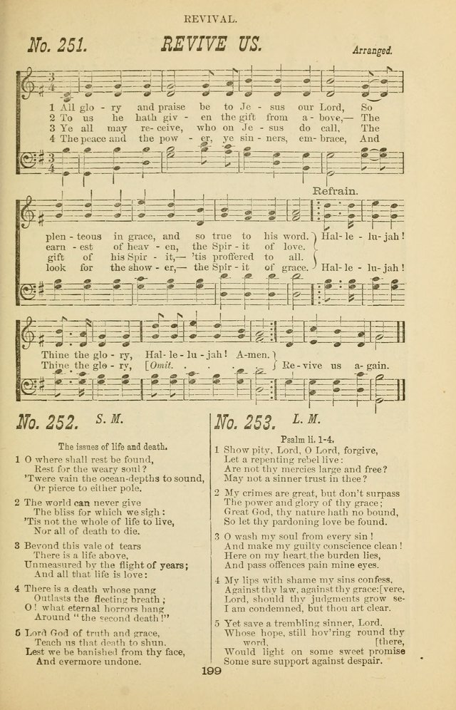 Prayer and Praise: or Hymns and Tunes for Prayer Meetings, Praise Meetings, Experience Meetings, Revivals, Missionary Meetings and all special occasions of Christian work and worship page 199