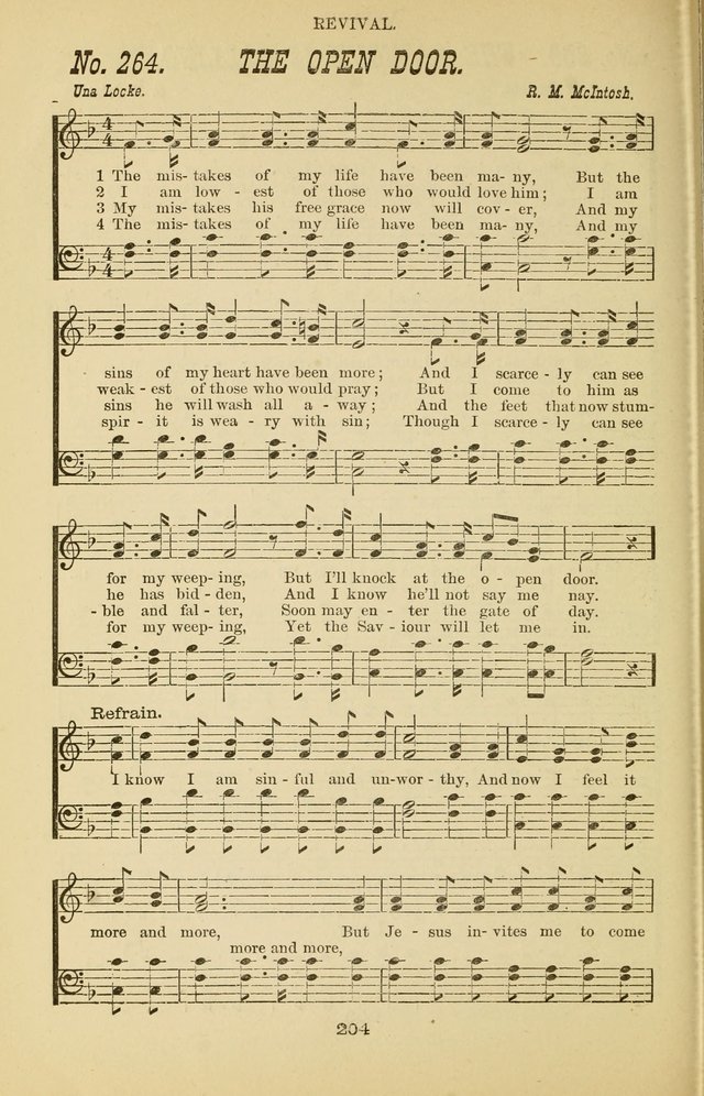 Prayer and Praise: or Hymns and Tunes for Prayer Meetings, Praise Meetings, Experience Meetings, Revivals, Missionary Meetings and all special occasions of Christian work and worship page 204