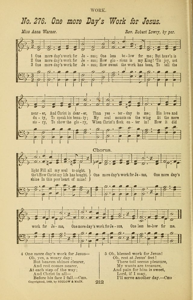 Prayer and Praise: or Hymns and Tunes for Prayer Meetings, Praise Meetings, Experience Meetings, Revivals, Missionary Meetings and all special occasions of Christian work and worship page 212