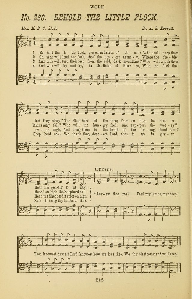 Prayer and Praise: or Hymns and Tunes for Prayer Meetings, Praise Meetings, Experience Meetings, Revivals, Missionary Meetings and all special occasions of Christian work and worship page 216