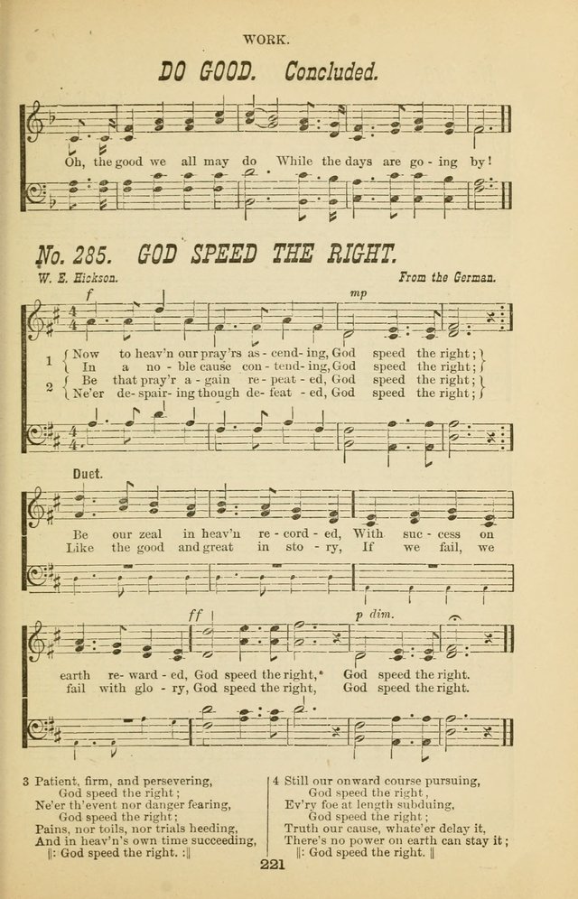 Prayer and Praise: or Hymns and Tunes for Prayer Meetings, Praise Meetings, Experience Meetings, Revivals, Missionary Meetings and all special occasions of Christian work and worship page 221