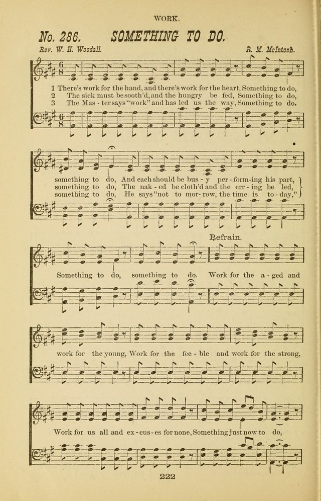 Prayer and Praise: or Hymns and Tunes for Prayer Meetings, Praise Meetings, Experience Meetings, Revivals, Missionary Meetings and all special occasions of Christian work and worship page 222