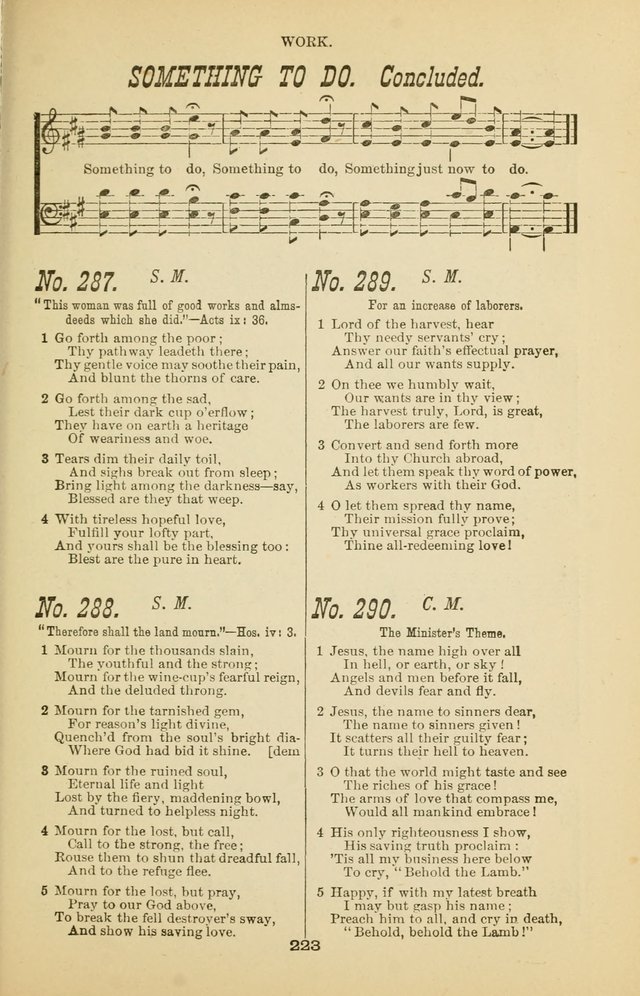 Prayer and Praise: or Hymns and Tunes for Prayer Meetings, Praise Meetings, Experience Meetings, Revivals, Missionary Meetings and all special occasions of Christian work and worship page 223