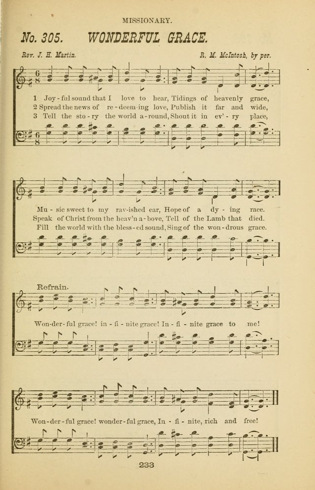 Prayer and Praise: or Hymns and Tunes for Prayer Meetings, Praise Meetings, Experience Meetings, Revivals, Missionary Meetings and all special occasions of Christian work and worship page 233