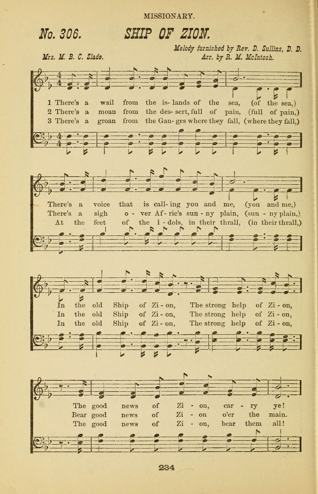 Prayer and Praise: or Hymns and Tunes for Prayer Meetings, Praise Meetings, Experience Meetings, Revivals, Missionary Meetings and all special occasions of Christian work and worship page 234