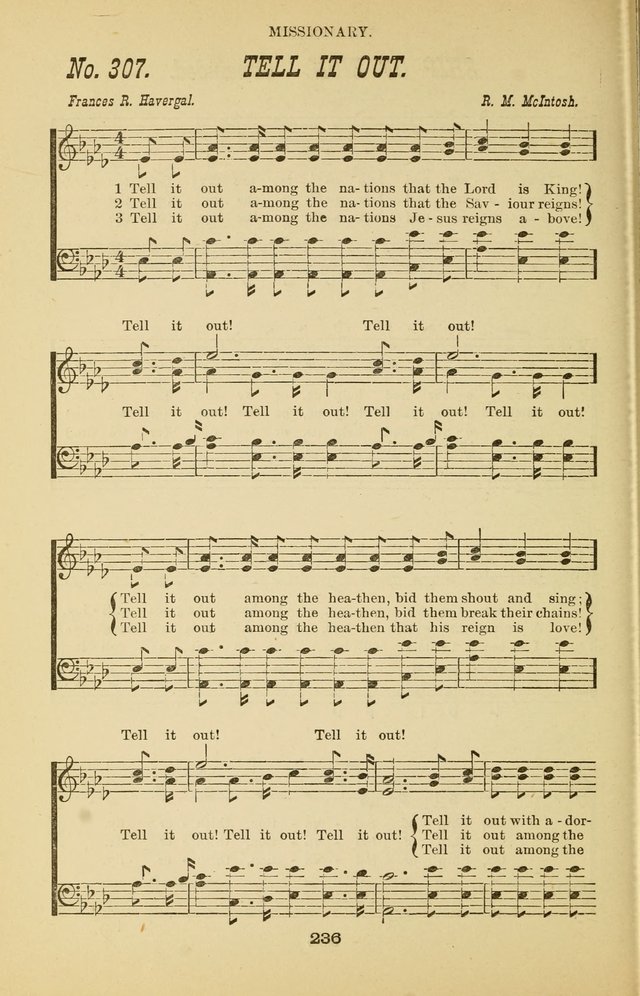 Prayer and Praise: or Hymns and Tunes for Prayer Meetings, Praise Meetings, Experience Meetings, Revivals, Missionary Meetings and all special occasions of Christian work and worship page 236