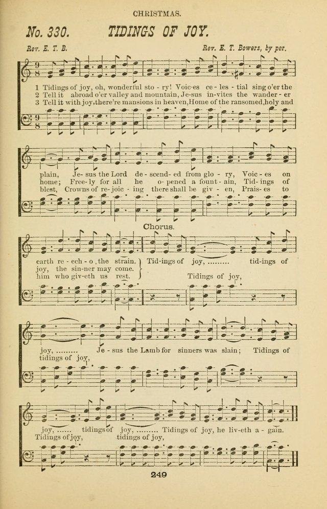 Prayer and Praise: or Hymns and Tunes for Prayer Meetings, Praise Meetings, Experience Meetings, Revivals, Missionary Meetings and all special occasions of Christian work and worship page 249