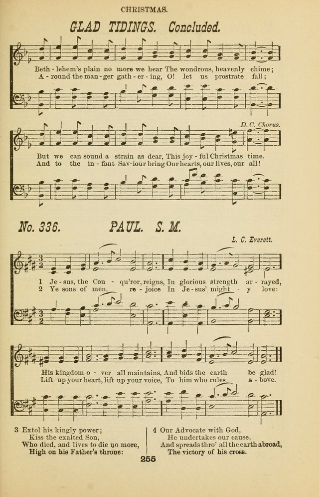 Prayer and Praise: or Hymns and Tunes for Prayer Meetings, Praise Meetings, Experience Meetings, Revivals, Missionary Meetings and all special occasions of Christian work and worship page 255