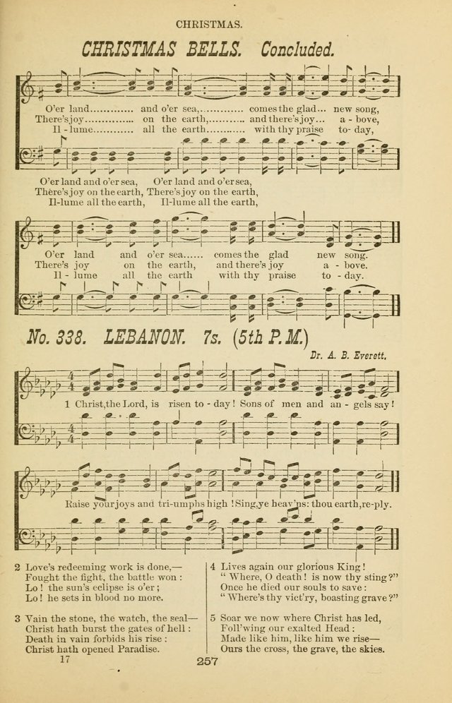 Prayer and Praise: or Hymns and Tunes for Prayer Meetings, Praise Meetings, Experience Meetings, Revivals, Missionary Meetings and all special occasions of Christian work and worship page 257