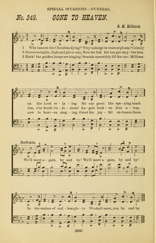 Prayer and Praise: or Hymns and Tunes for Prayer Meetings, Praise Meetings, Experience Meetings, Revivals, Missionary Meetings and all special occasions of Christian work and worship page 268