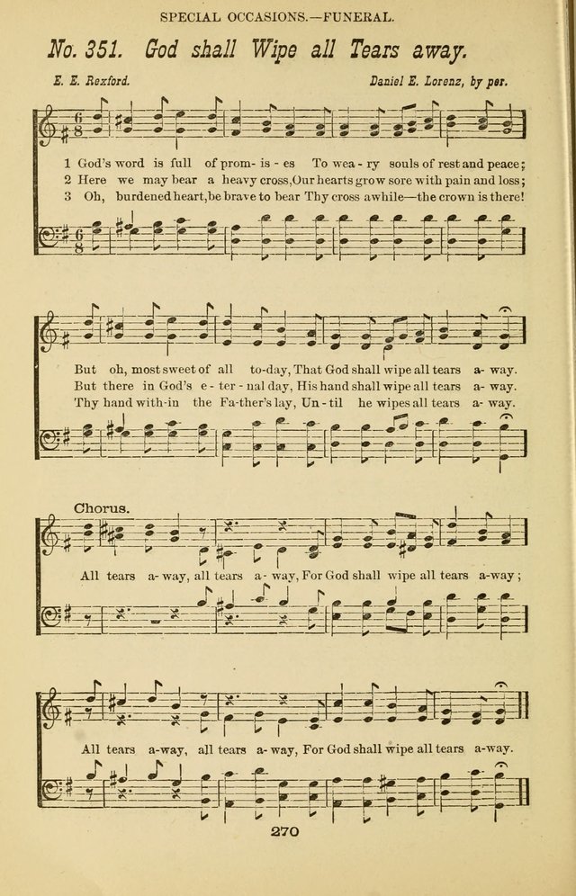 Prayer and Praise: or Hymns and Tunes for Prayer Meetings, Praise Meetings, Experience Meetings, Revivals, Missionary Meetings and all special occasions of Christian work and worship page 270