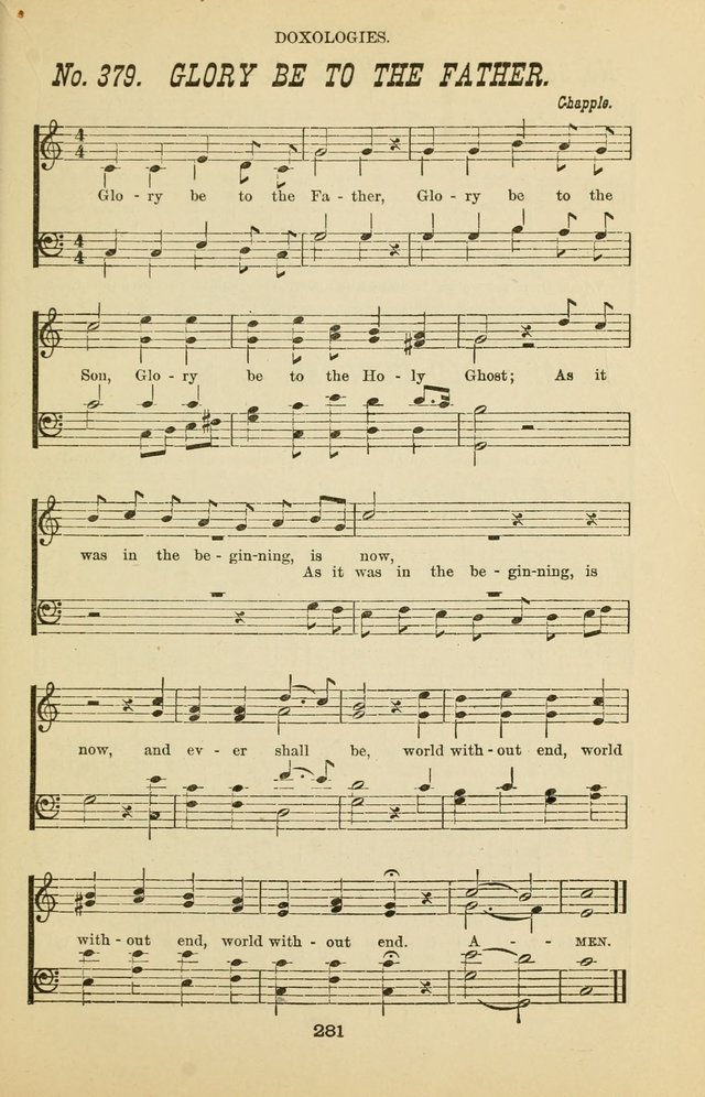 Prayer and Praise: or Hymns and Tunes for Prayer Meetings, Praise Meetings, Experience Meetings, Revivals, Missionary Meetings and all special occasions of Christian work and worship page 281