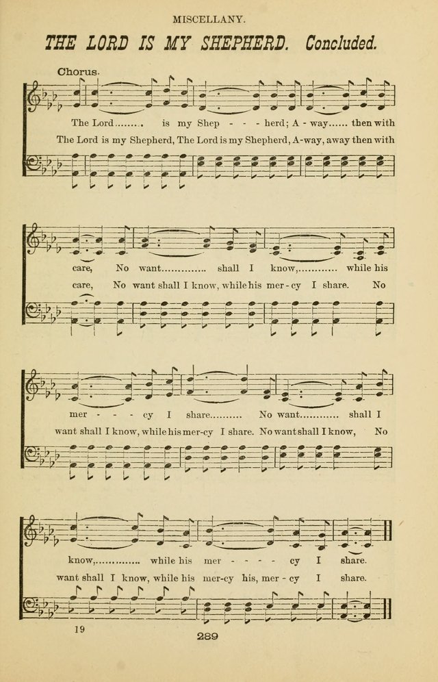 Prayer and Praise: or Hymns and Tunes for Prayer Meetings, Praise Meetings, Experience Meetings, Revivals, Missionary Meetings and all special occasions of Christian work and worship page 289