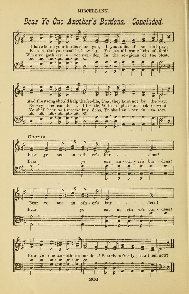 Prayer and Praise: or Hymns and Tunes for Prayer Meetings, Praise Meetings, Experience Meetings, Revivals, Missionary Meetings and all special occasions of Christian work and worship page 306