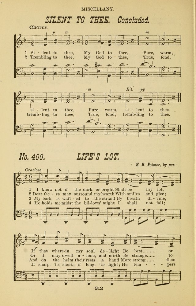 Prayer and Praise: or Hymns and Tunes for Prayer Meetings, Praise Meetings, Experience Meetings, Revivals, Missionary Meetings and all special occasions of Christian work and worship page 312