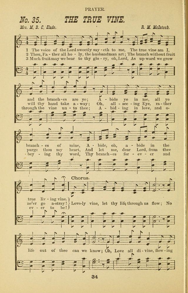 Prayer and Praise: or Hymns and Tunes for Prayer Meetings, Praise Meetings, Experience Meetings, Revivals, Missionary Meetings and all special occasions of Christian work and worship page 34