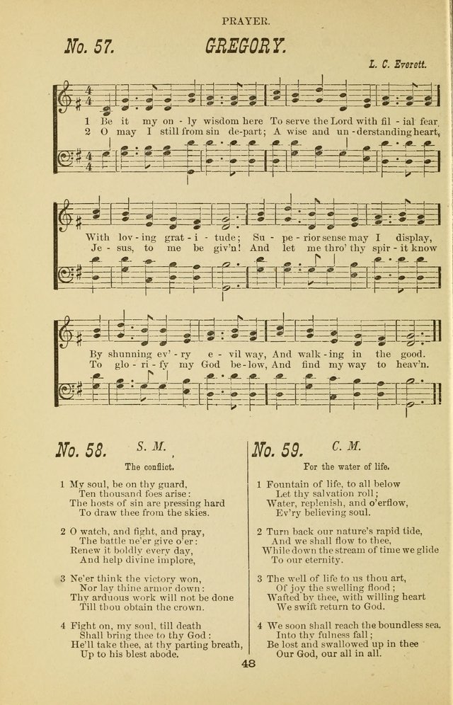 Prayer and Praise: or Hymns and Tunes for Prayer Meetings, Praise Meetings, Experience Meetings, Revivals, Missionary Meetings and all special occasions of Christian work and worship page 48