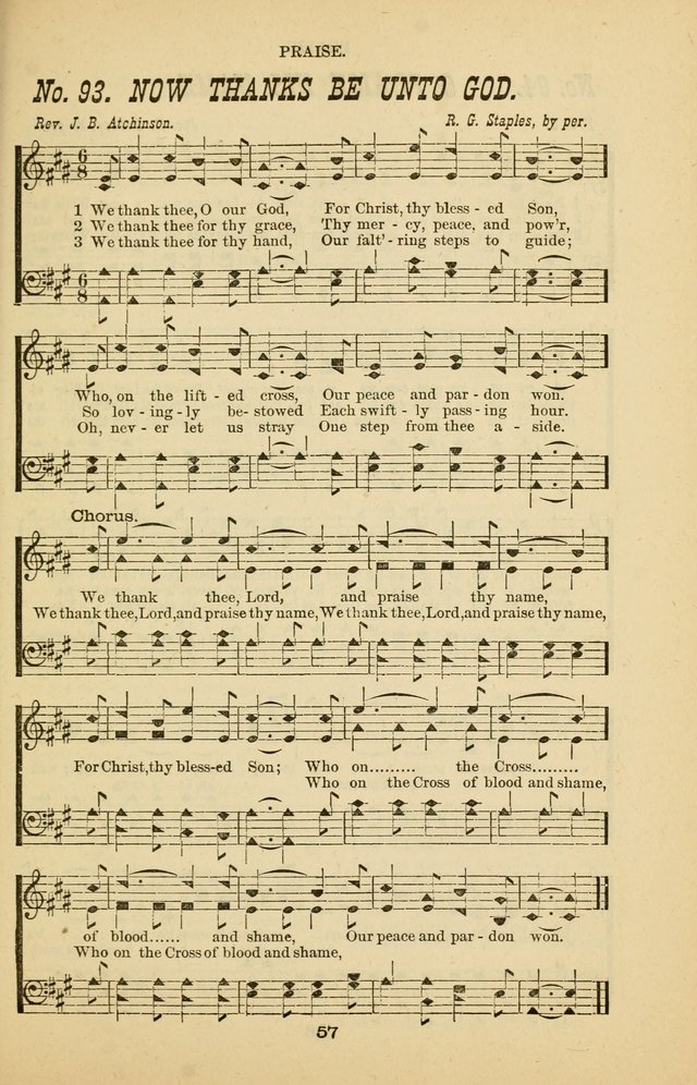 Prayer and Praise: or Hymns and Tunes for Prayer Meetings, Praise Meetings, Experience Meetings, Revivals, Missionary Meetings and all special occasions of Christian work and worship page 57