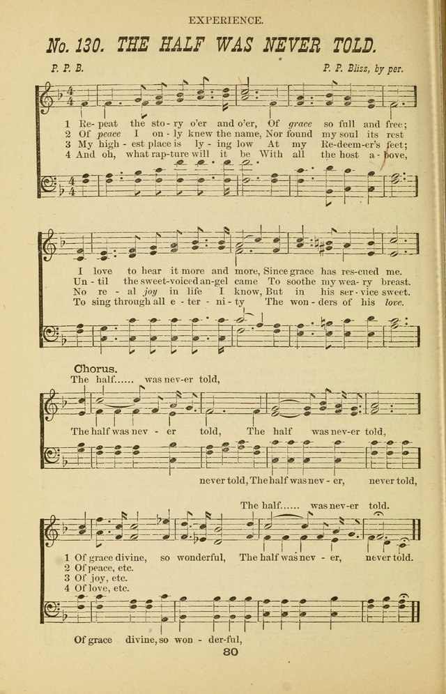 Prayer and Praise: or Hymns and Tunes for Prayer Meetings, Praise Meetings, Experience Meetings, Revivals, Missionary Meetings and all special occasions of Christian work and worship page 80