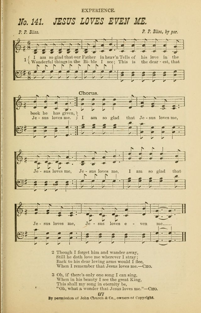 Prayer and Praise: or Hymns and Tunes for Prayer Meetings, Praise Meetings, Experience Meetings, Revivals, Missionary Meetings and all special occasions of Christian work and worship page 87