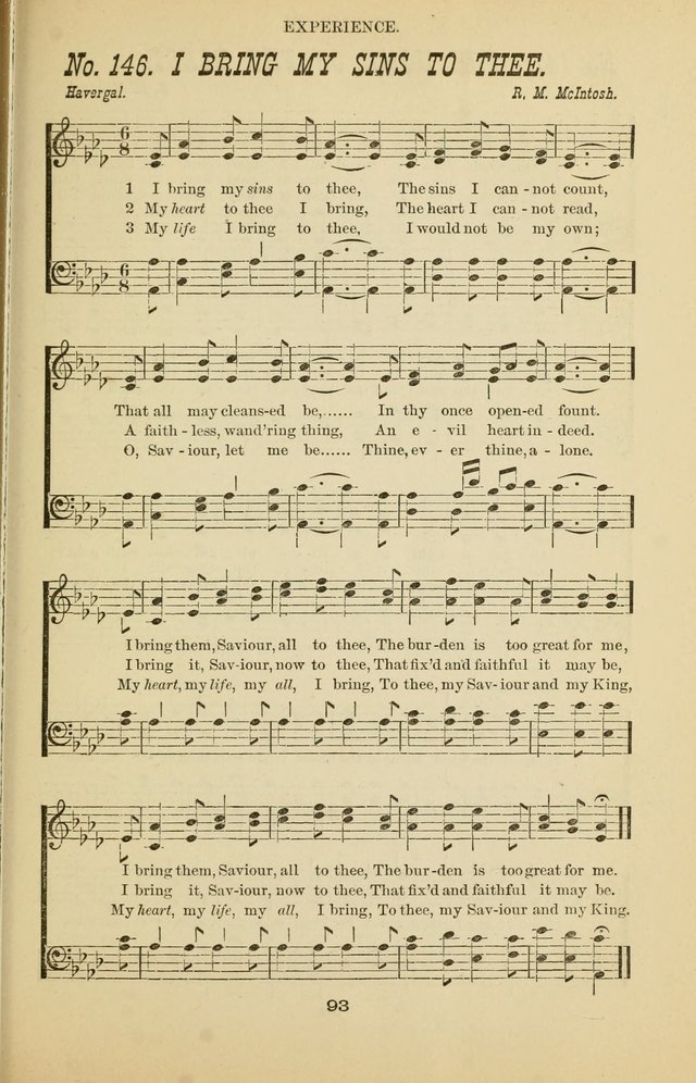 Prayer and Praise: or Hymns and Tunes for Prayer Meetings, Praise Meetings, Experience Meetings, Revivals, Missionary Meetings and all special occasions of Christian work and worship page 93