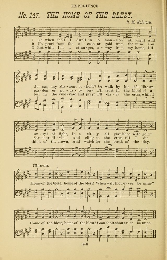 Prayer and Praise: or Hymns and Tunes for Prayer Meetings, Praise Meetings, Experience Meetings, Revivals, Missionary Meetings and all special occasions of Christian work and worship page 94