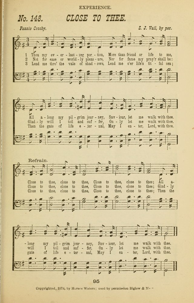 Prayer and Praise: or Hymns and Tunes for Prayer Meetings, Praise Meetings, Experience Meetings, Revivals, Missionary Meetings and all special occasions of Christian work and worship page 95