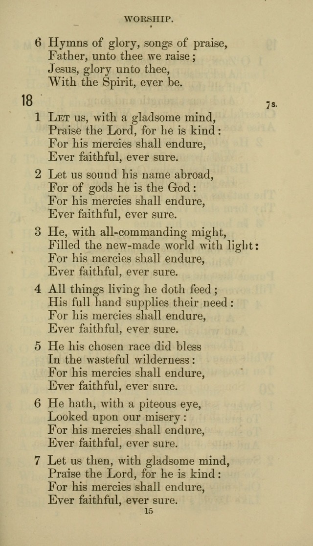 The Presbyterian Hymnal page 15