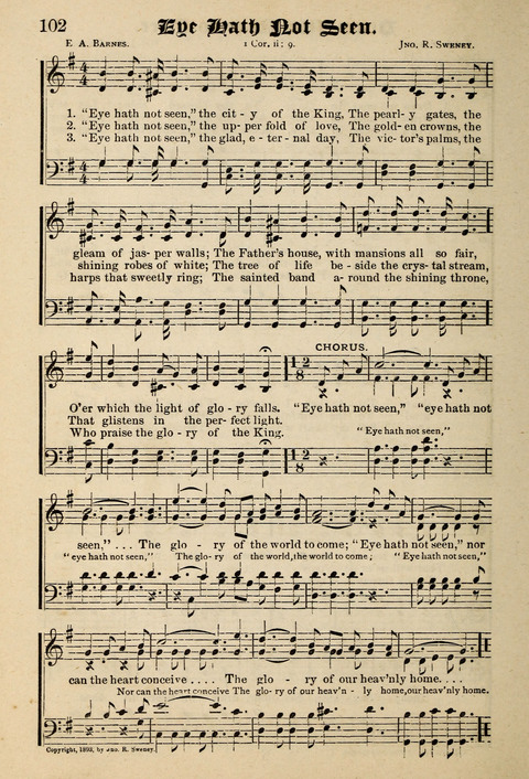 Praise in Song: a collection of hymns and sacred melodies page 102