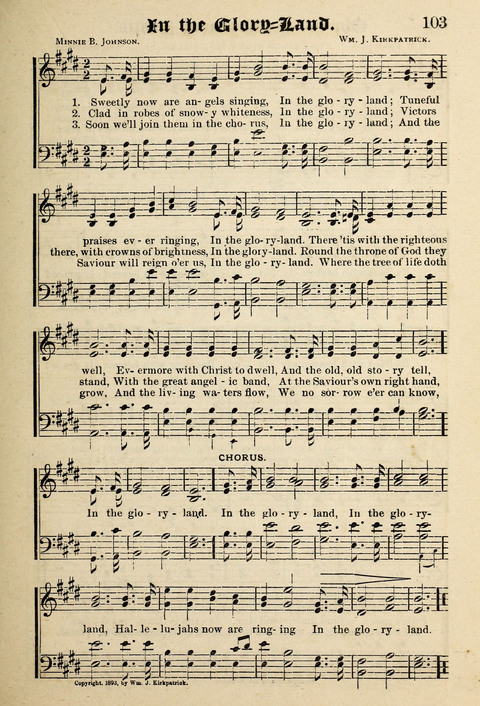 Praise in Song: a collection of hymns and sacred melodies page 103