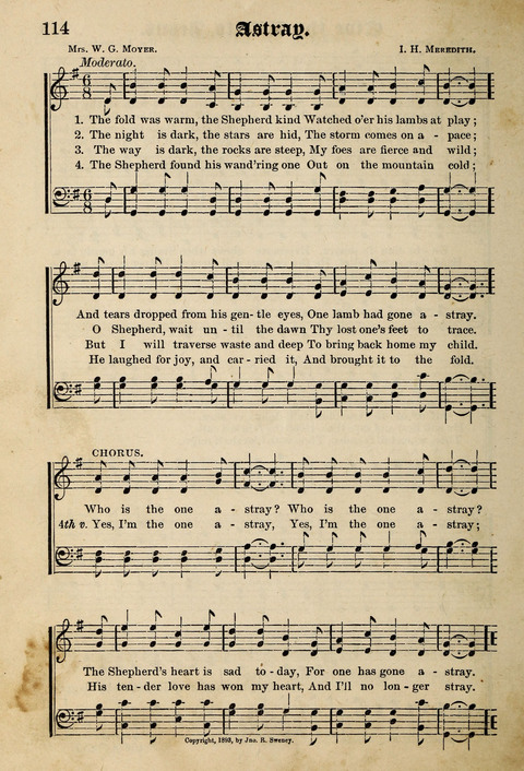 Praise in Song: a collection of hymns and sacred melodies page 114