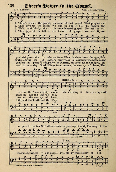 Praise in Song: a collection of hymns and sacred melodies page 138