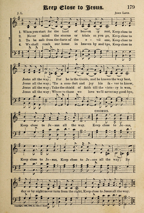 Praise in Song: a collection of hymns and sacred melodies page 179