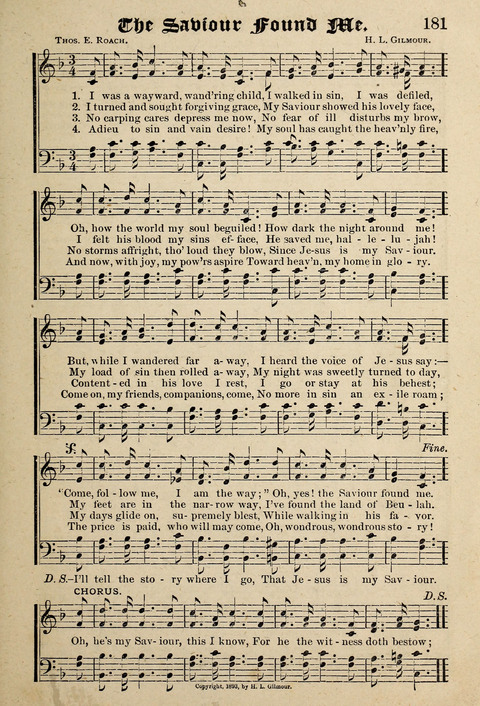 Praise in Song: a collection of hymns and sacred melodies page 181