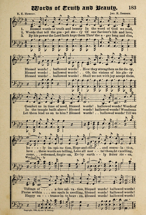 Praise in Song: a collection of hymns and sacred melodies page 183