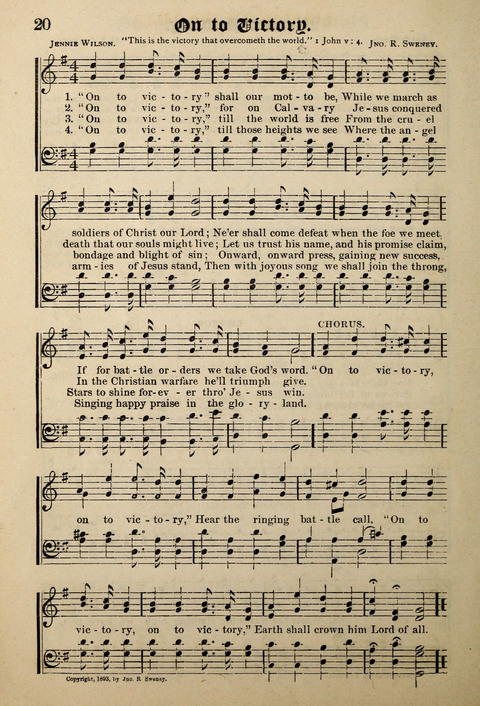 Praise in Song: a collection of hymns and sacred melodies page 20