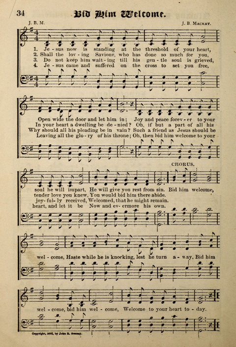 Praise in Song: a collection of hymns and sacred melodies page 34