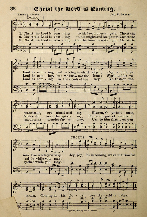 Praise in Song: a collection of hymns and sacred melodies page 36